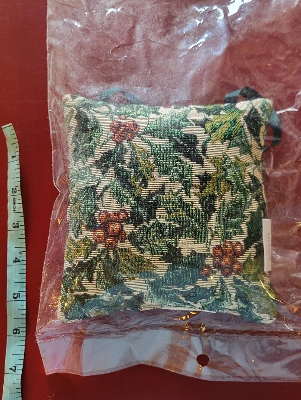 TWO New Vintage Longaberger Christmas Gingerbread Pillow Door Knob Hanger 2001